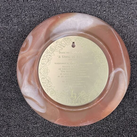 Vintage Incolay Studios Stone Plates The Romantic Poets Series Lot of 3 - Picture 5 of 16